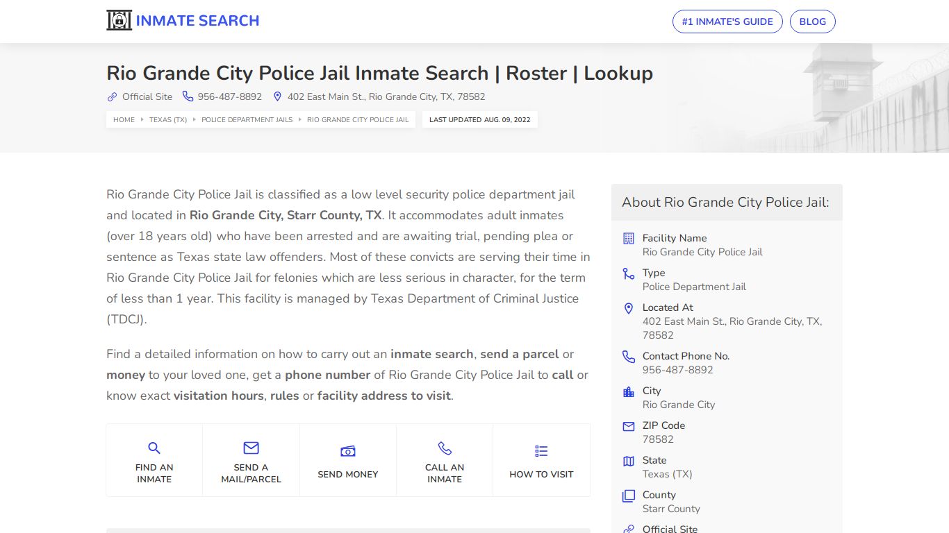 Rio Grande City Police Jail Inmate Search | Roster | Lookup