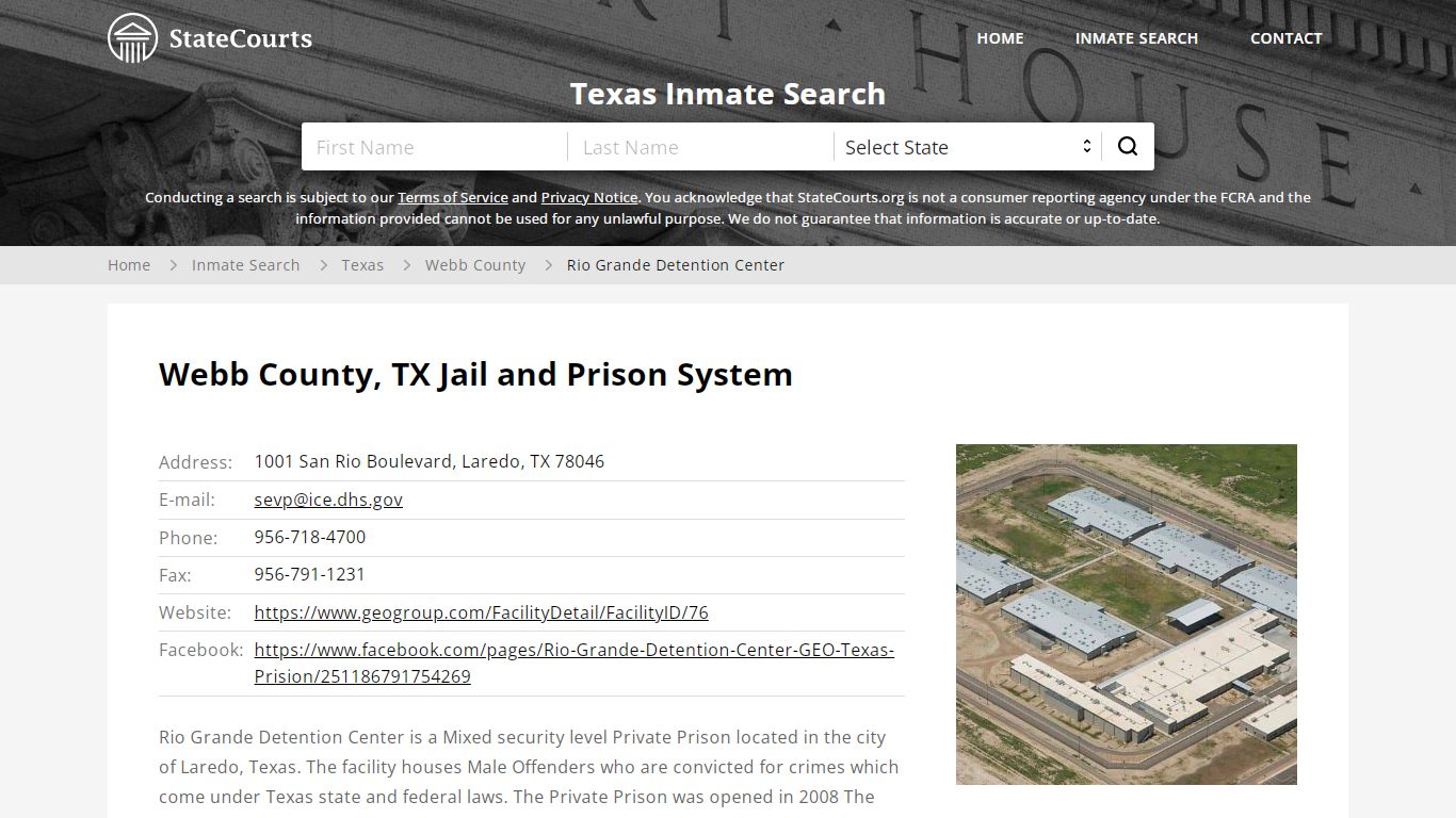 Rio Grande Detention Center Inmate Records Search, Texas ...